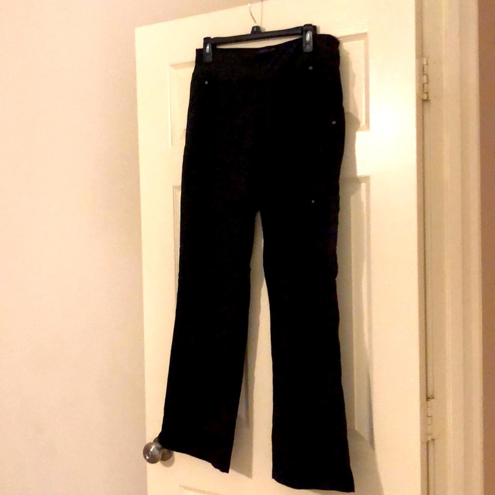 Black yoga style Scrub pants
